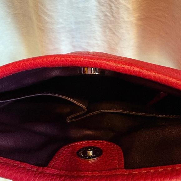 Coach Cherry Red Leather Shoulder Bag NWT - Picture 7 of 8